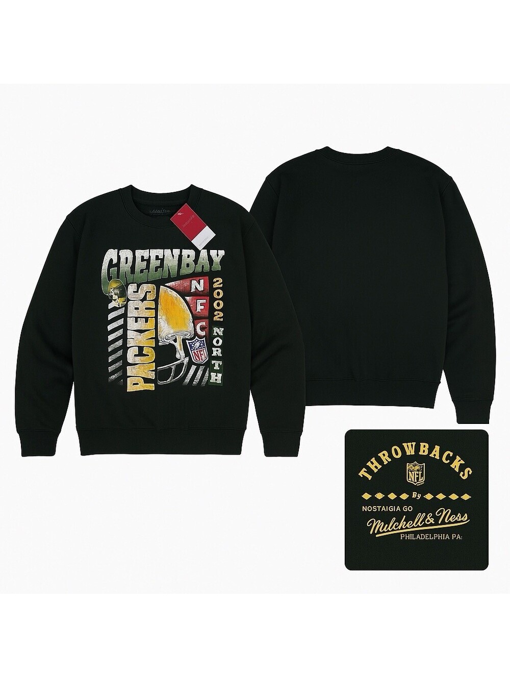 Green Bay Packers 2002 NFC North Mitchell & Ness Throwback Sweatshirt XL NFL